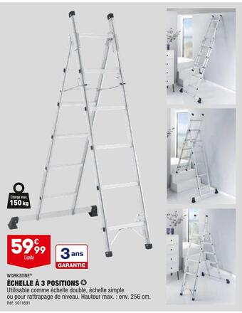 ALDI Workzone échelle à 3 positions offre