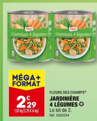 ALDI Fleurs des champs jardinière 4 légumes offre