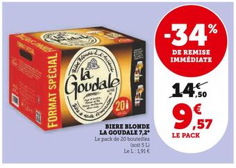 Super U La goudale biere blonde 7,2° offre