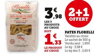 Super U Florelli pates offre