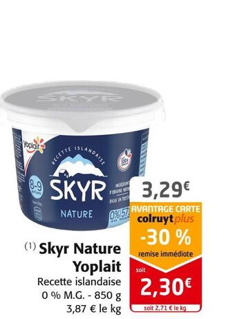 Colruyt Yoplait skyr nature offre