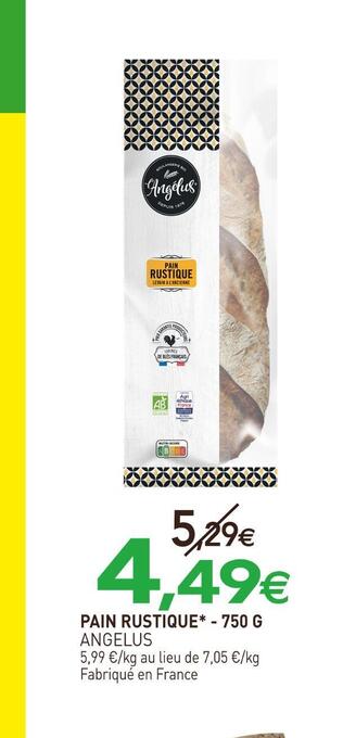 naturéO Angelus pain rustique offre