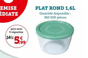 Pyrex plat rond 1,6l