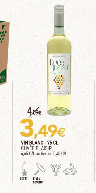 naturéO Cuvée plaisir vin blanc offre