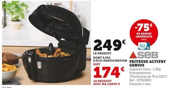 Hyper U Seb friteuse actifry genius offre