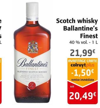 Colruyt Ballantine’s finest scotch whisky offre