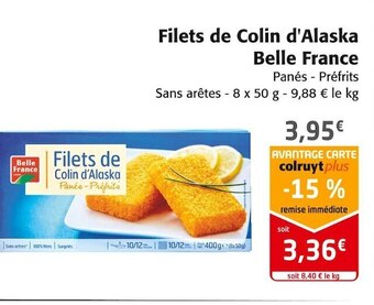 Colruyt Belle france filets de colin d'alaska offre