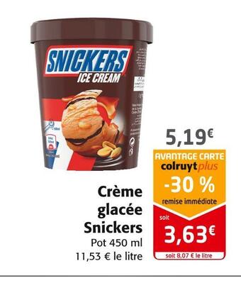 Snickers crÚme glacée
