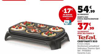 Super U Tefal crep'party eco offre