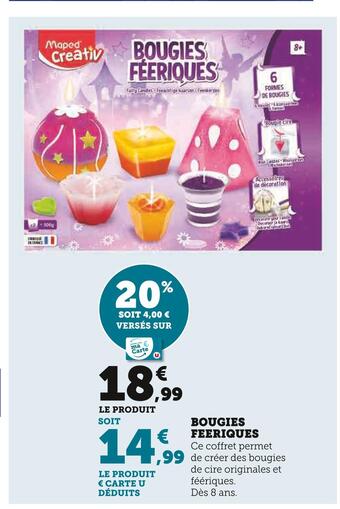 Hyper U Maped bougies feeriques offre