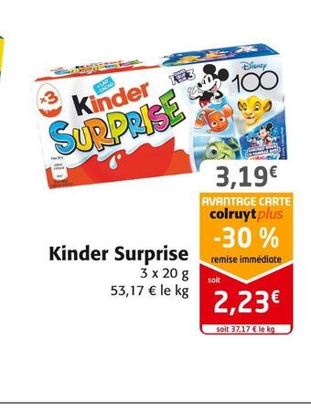 Colruyt Kinder surprise kinder surprise offre
