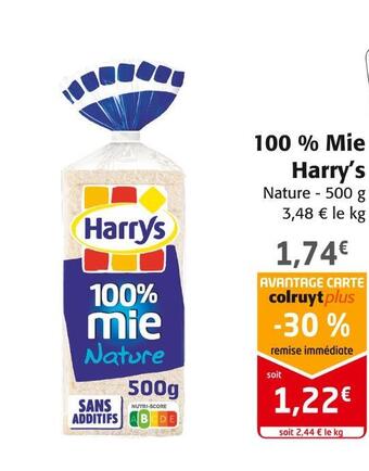 Colruyt Harry’s 100 % mie offre