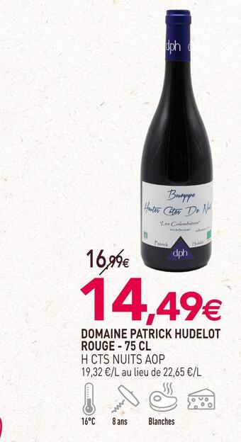 naturéO Domaine patrick hudelot h cts nuits aopt rouge offre