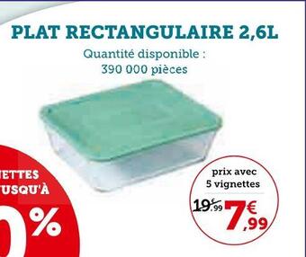 Hyper U Pyrex plat rectangulaire 2,6l offre