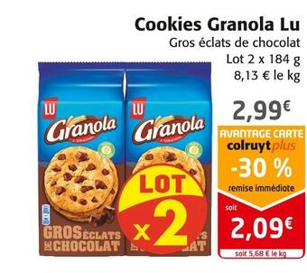 Colruyt Lu cookies granola offre