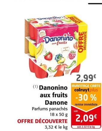 Colruyt Danone danonino aux fruits offre