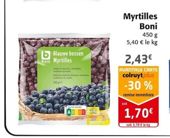 Colruyt Boni myrtilles offre