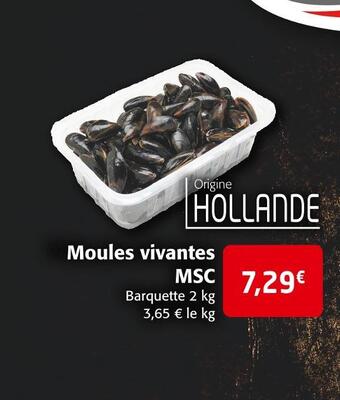 Colruyt Moules vivantes msc offre