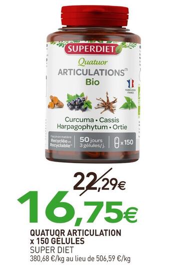 naturéO Super diet quatuor articulation offre