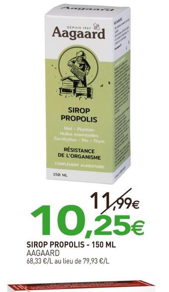 naturéO Aagaard sirop propolis offre