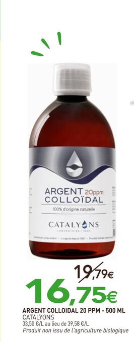 Catalyons argent colloidal 20 ppm
