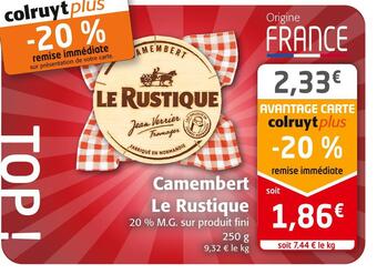 Colruyt Le rustique camembert offre