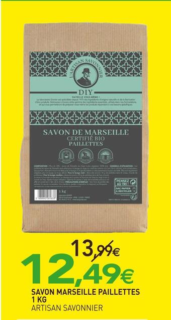 naturéO Artisan savonnier savon marseille paillettes offre