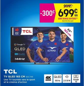 Pulsat Tcl tv qled 165 cm offre