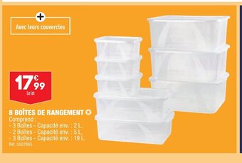 ALDI 8 BOÎTES DE RANGEMENT offre