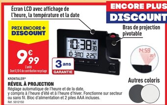 ALDI RÉVEIL À PROJECTION offre