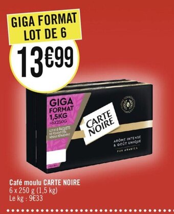 Casino Hyperfrais Café moulu CARTE NOIRE offre
