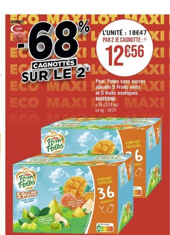 Casino Hyperfrais Pom' sans sucres offre