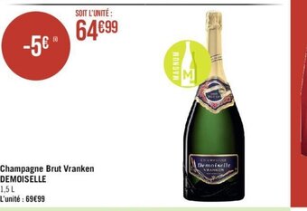 Casino Hyperfrais Champagne Brut Vranken DEMOISELLE offre
