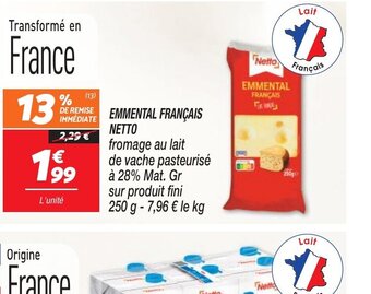 Netto EMMENTAL FRANÇAIS offre