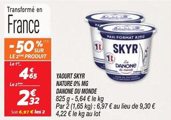 Netto YAOURT SKYR NATURE 0% MG DANONE DU MONDE offre