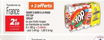 Netto YAOURT À BOIRE À LA FRAISE PTIT YOP offre
