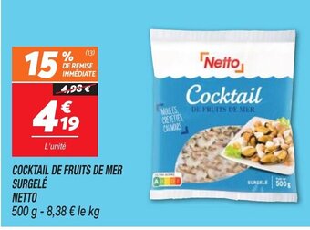 Netto COCKTAIL DE FRUITS DE MER SURGELÉ offre