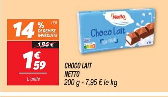 Netto CHOCO LAIT NETTO offre