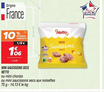 Netto MINI SAUCISSONS SECS offre