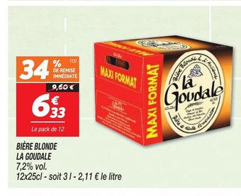 BIÈRE BLONDE LA GOUDALE
