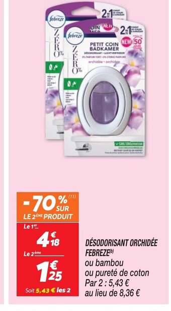 Netto DÉSODORISANT ORCHIDÉE FEBREZE offre