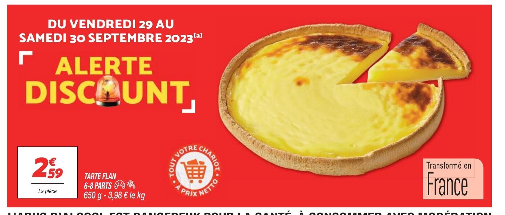 Netto TARTE FLAN offre