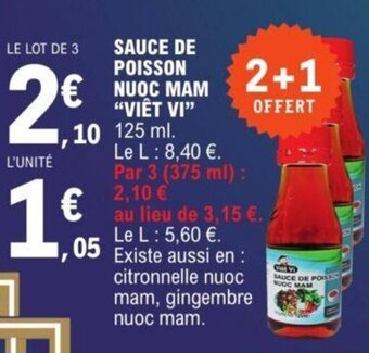 E.Leclerc SAUCE DE POISSON NUOC MAM VIỆT VI offre