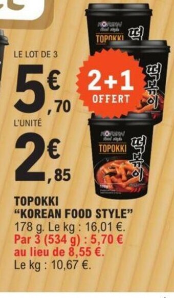 E.Leclerc TOPOKKI KOREAN FOOD STYLE offre