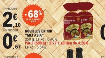 E.Leclerc NOUILLES EN NID MEI ASIA offre