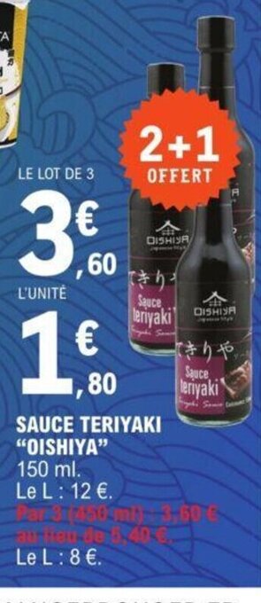 E.Leclerc SAUCE TERIYAKI OISHIYA offre