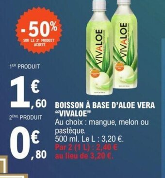 E.Leclerc BOISSON À BASE D'ALOE VERA offre