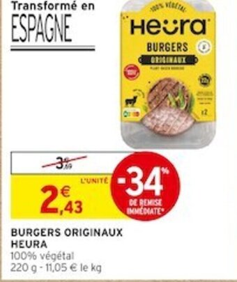 Intermarché BURGERS ORIGINAUX HEURA offre