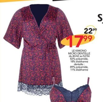 Stokomani LE KIMONO MICRO DENTELLE offre