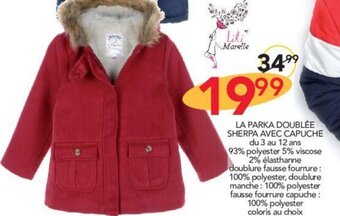 Stokomani LA PARKA DOUBLÉE SHERPA AVEC CAPUCHE offre